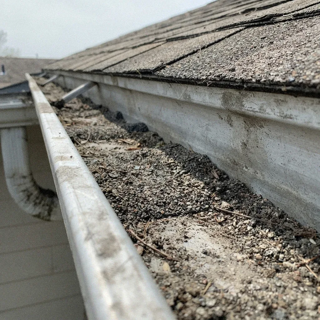 Granule Loss in Gutters | Simi Valley